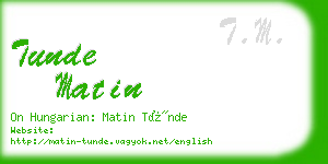 tunde matin business card